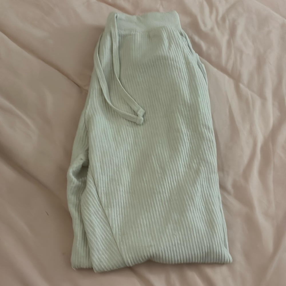 White textured sweatpants sized medium
